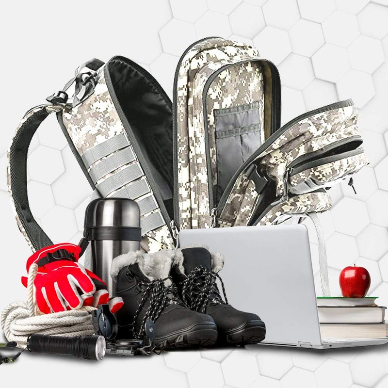 EMDMAK Military Tactical Backpack, 42L Large Military Pack Army 3 Day Assault Pack Molle Bag Rucksack for Outdoor Hiking Camping Hunting - Image 3